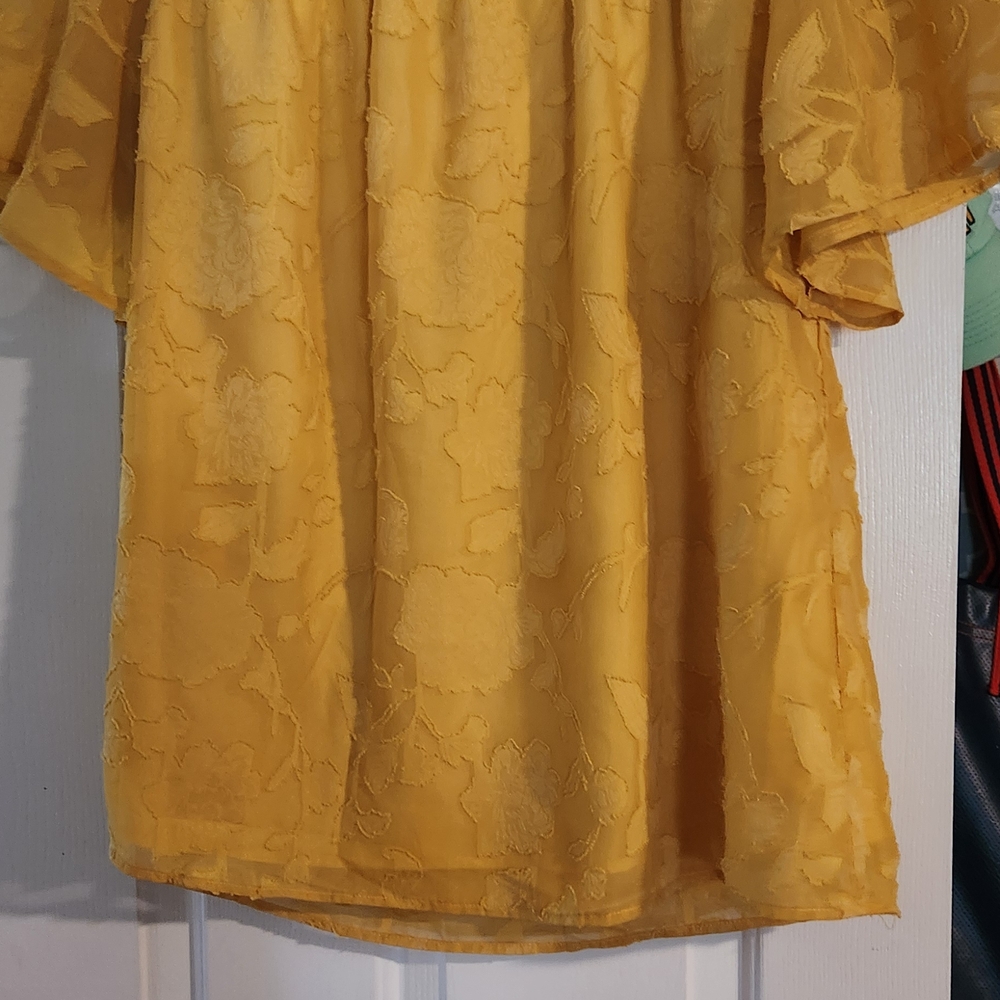 Elegant Mustard Floral Blouse